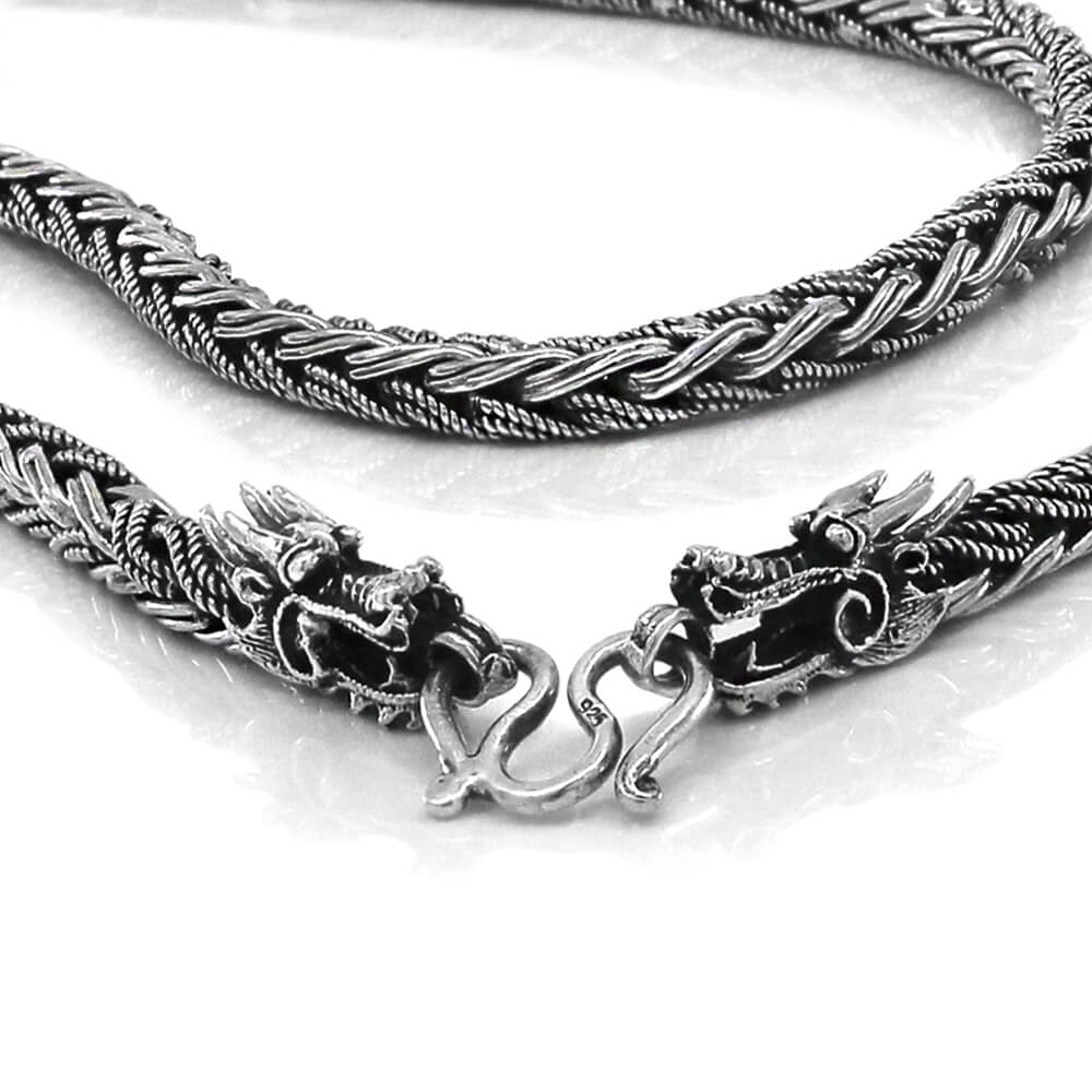 Dragon Chain - 925 Sterling Silver Men Necklace 18 to 30 in. - VY Jewelry