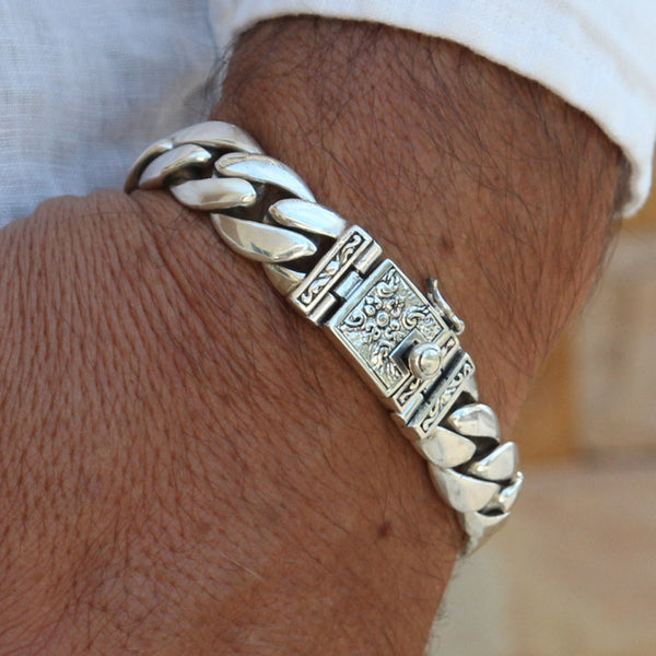 Silver Bracelet for Men High Class Size 6 to 11 inches VY Jewelry