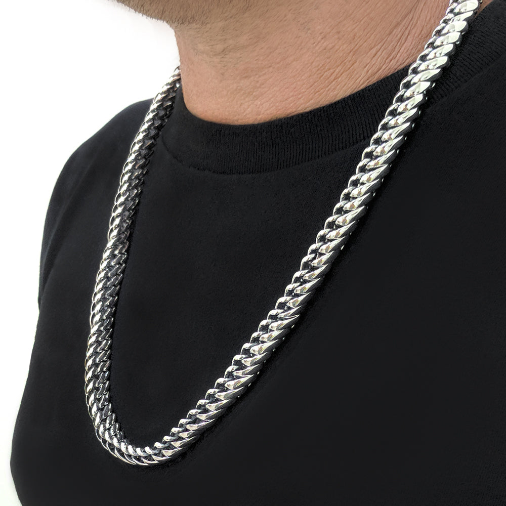 Snake Chain 925 Sterling Silver Heavy Necklace for Men - VY Jewelry