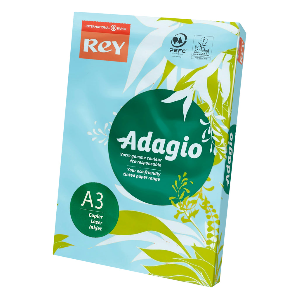 Papel Adagio de color DIN-A3 - 80 g - 500 hojas. Color Azul Celeste (P – El  Gurú del Papel