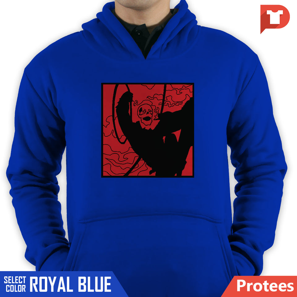 ghost rider hoodie blue