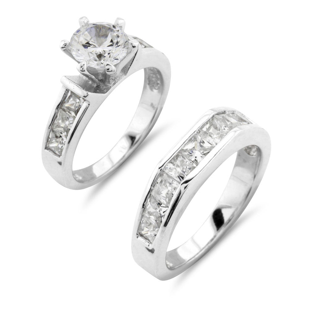  European  Wedding  Ring  Set www sparklingjewellery com