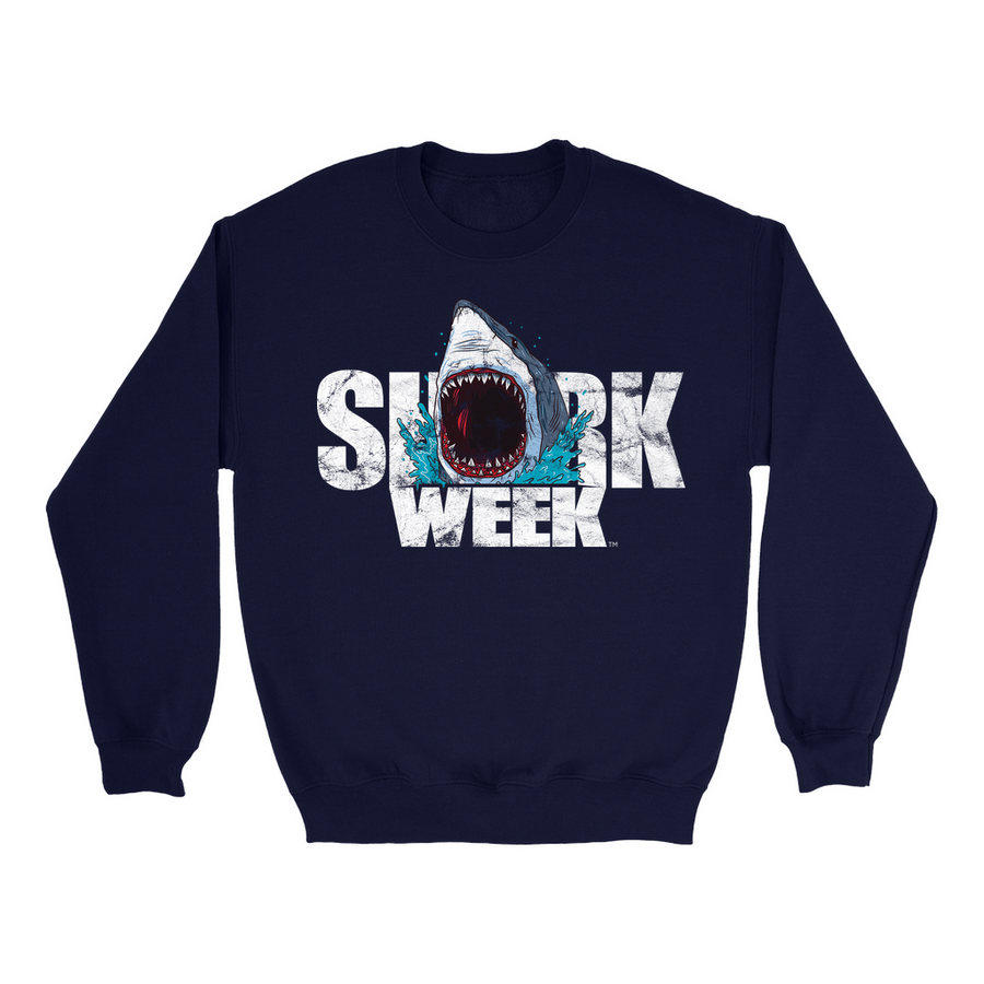 Great White Shark Week Logo Crewneck Discovery Store