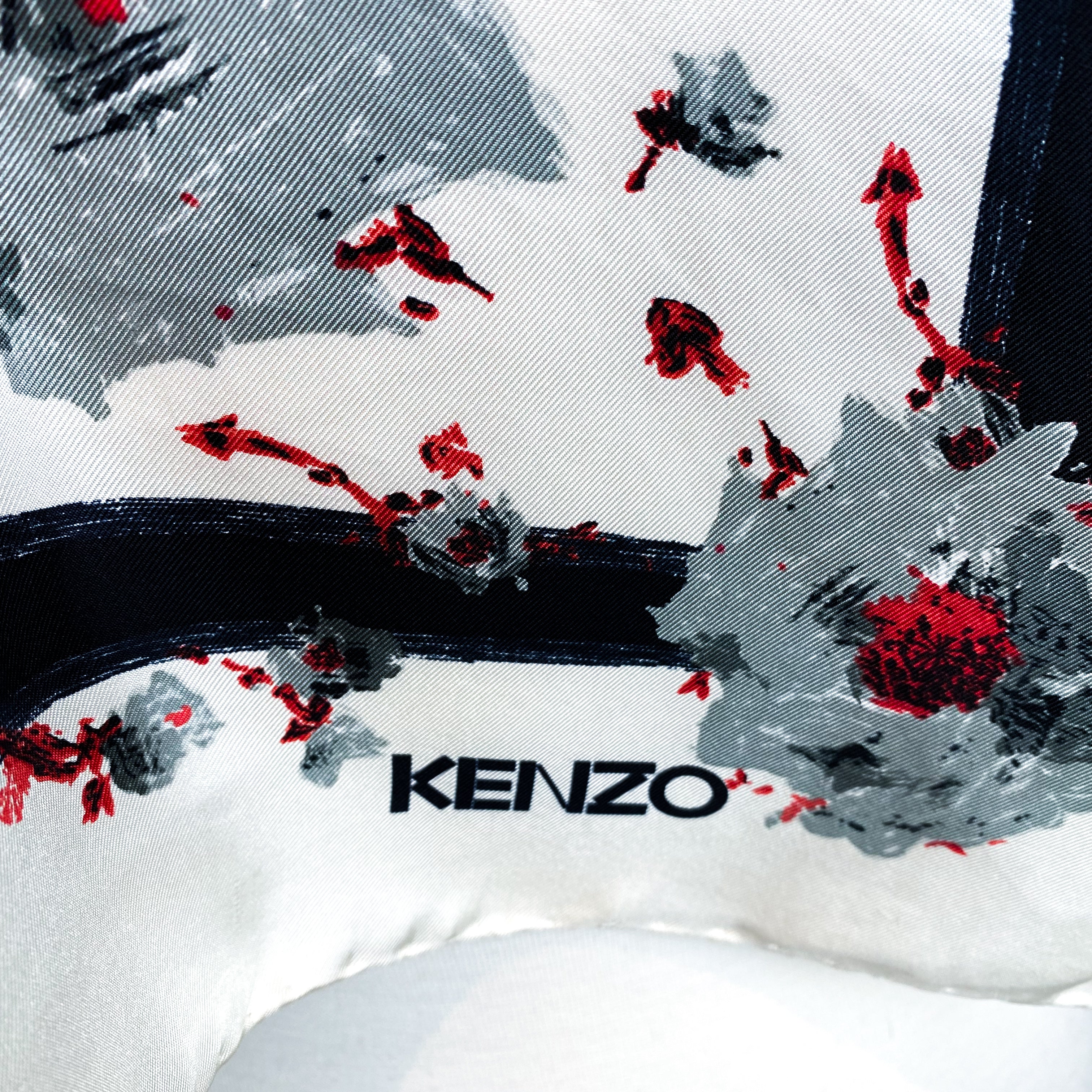 Abstract Design Kenzo Designer Silk Scarf