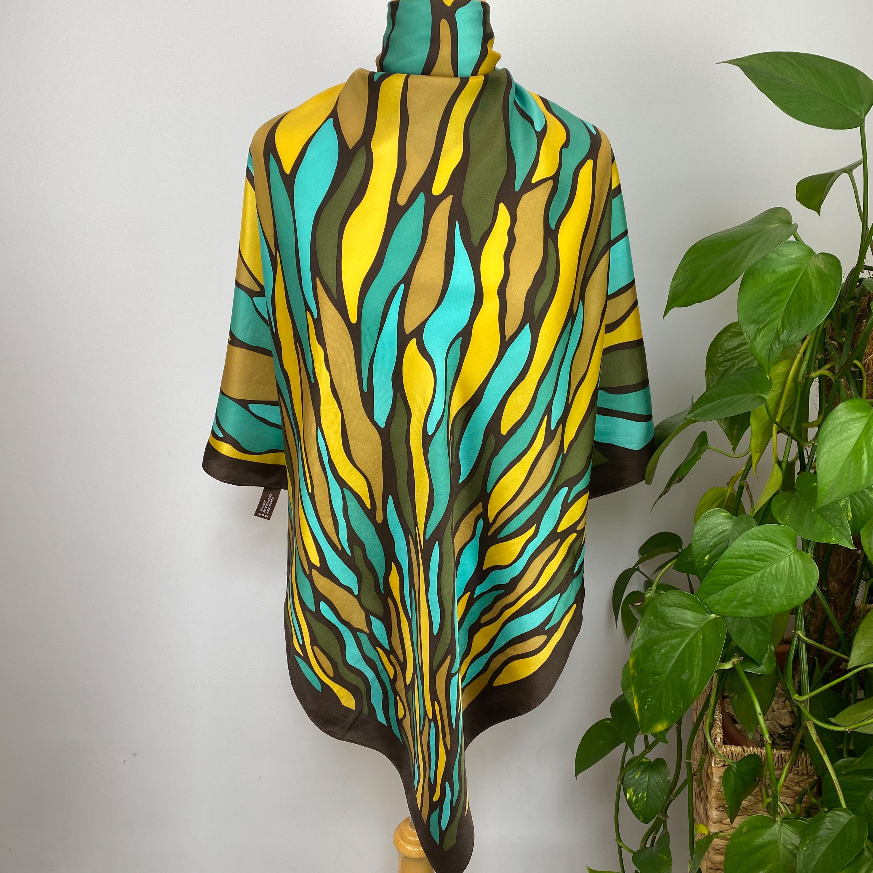 Adrienne Vittadini Abstract Silk Scarf