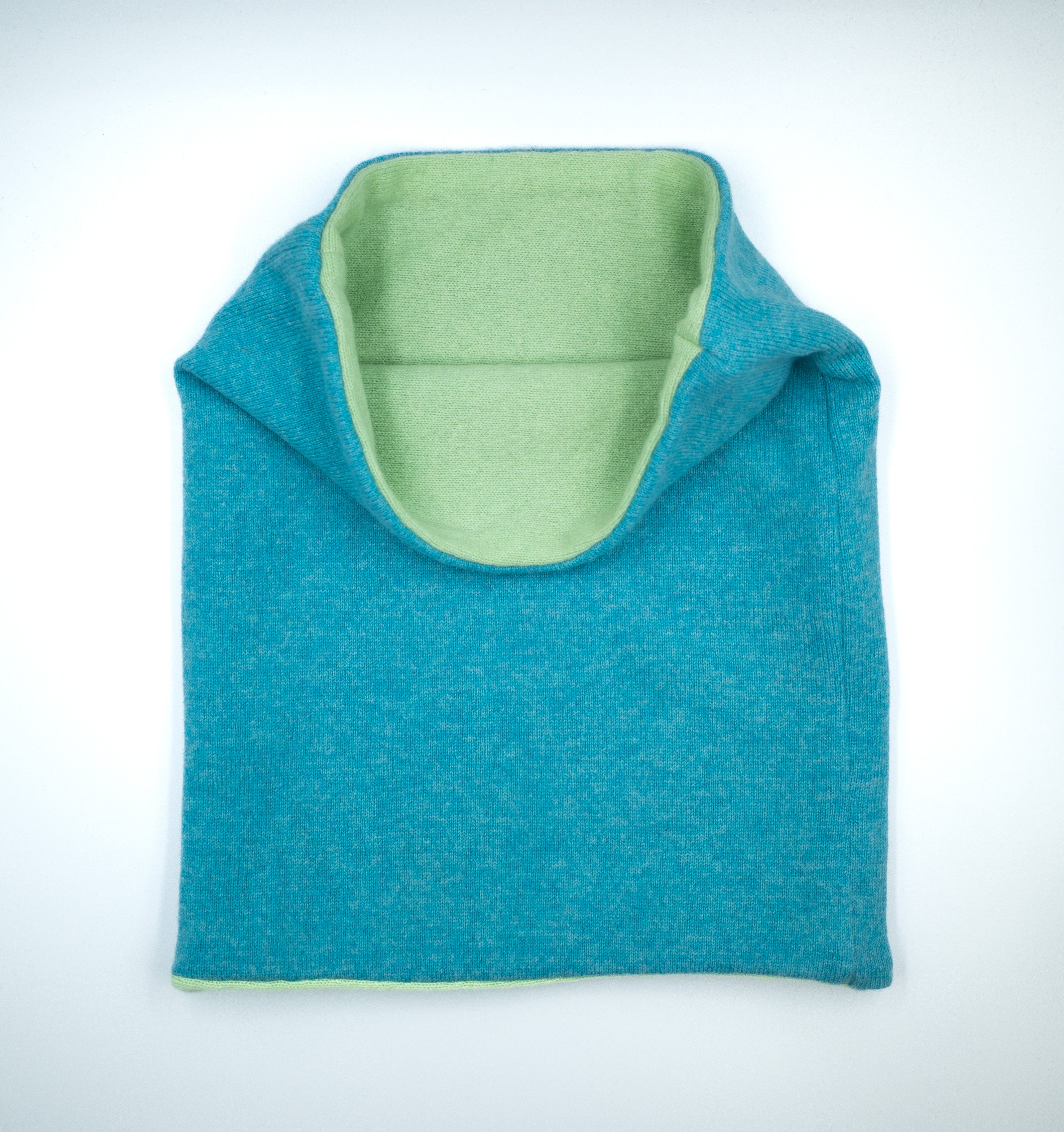 Aqua and Mint Luxury Double Layered Snood