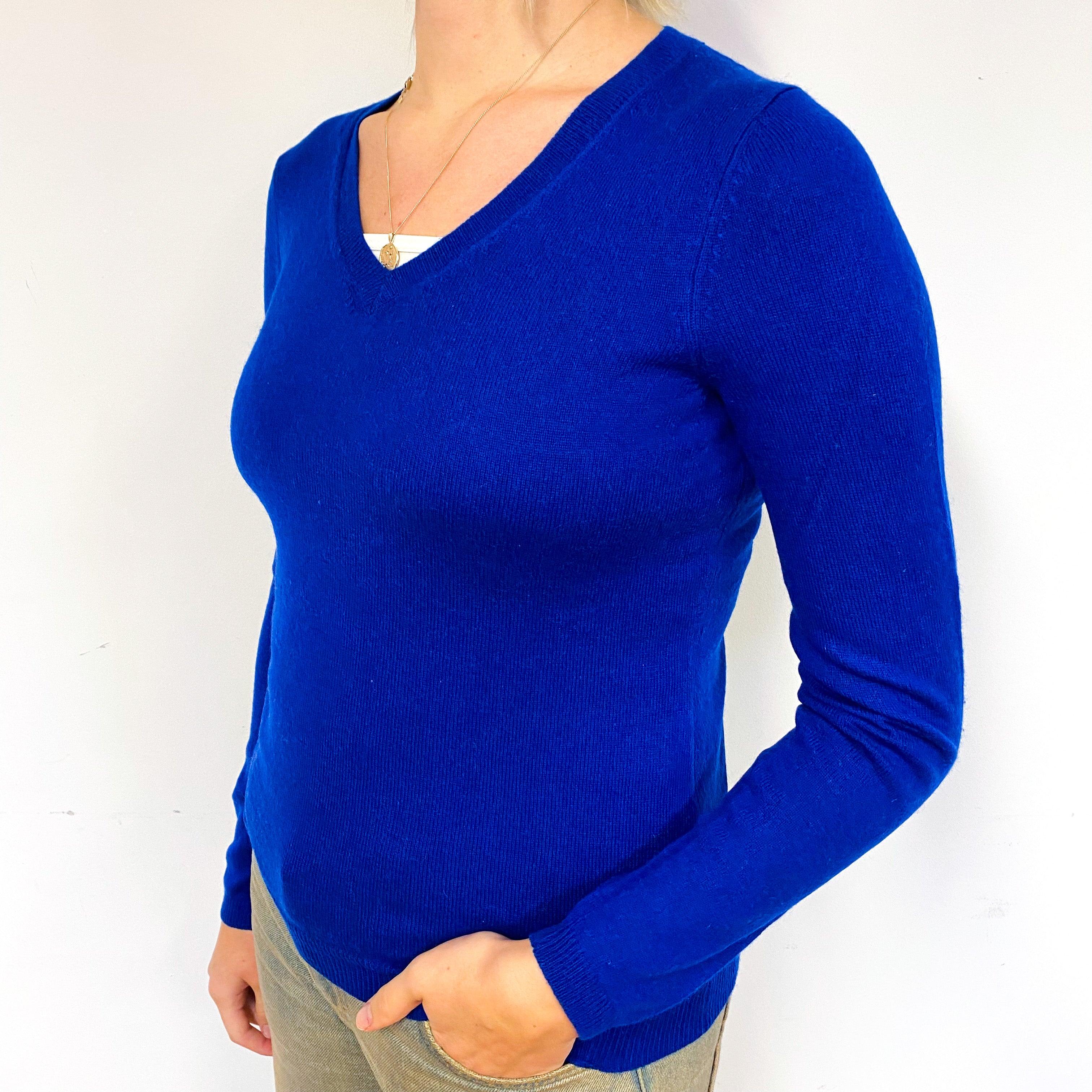 Admiral Blue V Neck Jumper Small