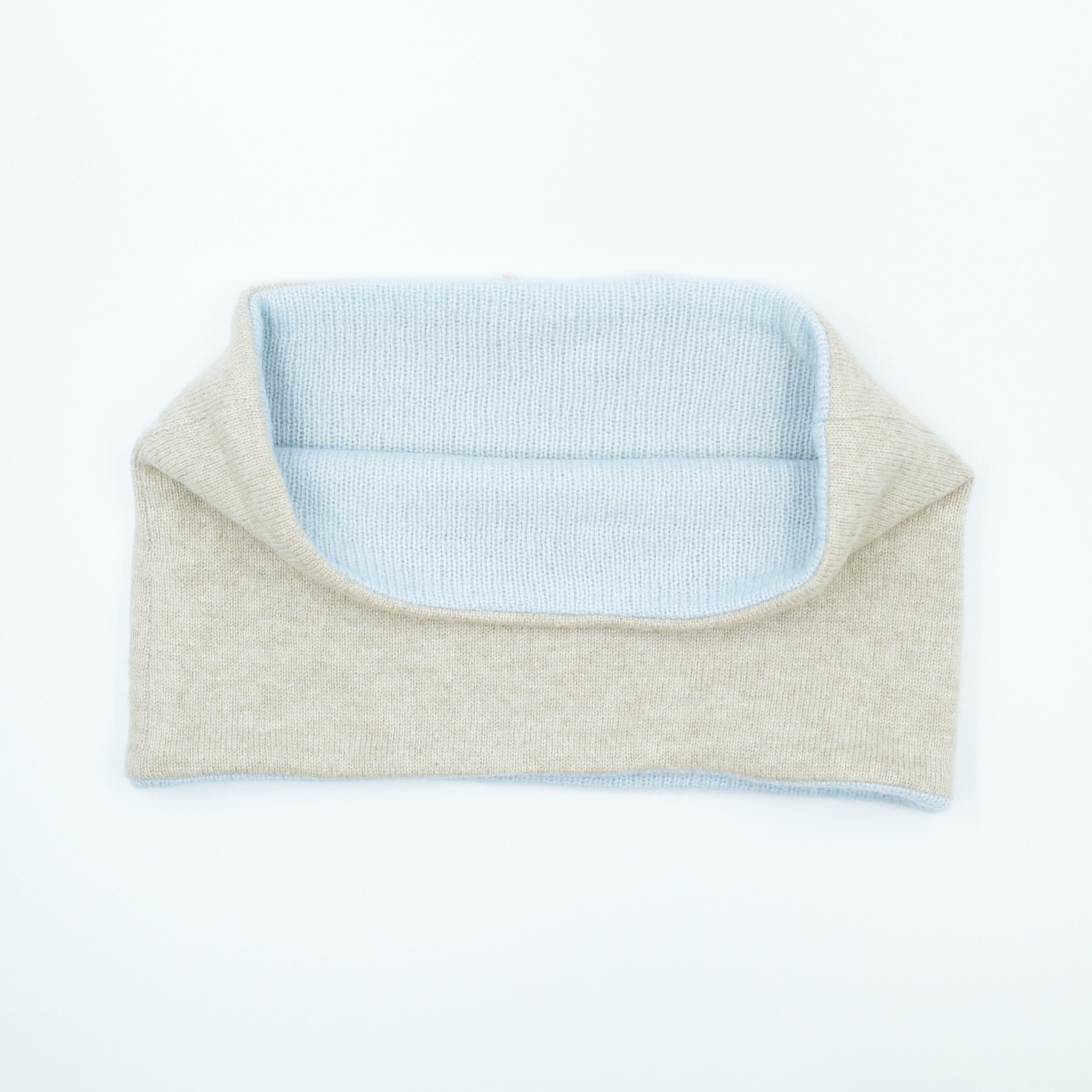 Beige and Blue Neck Warmer