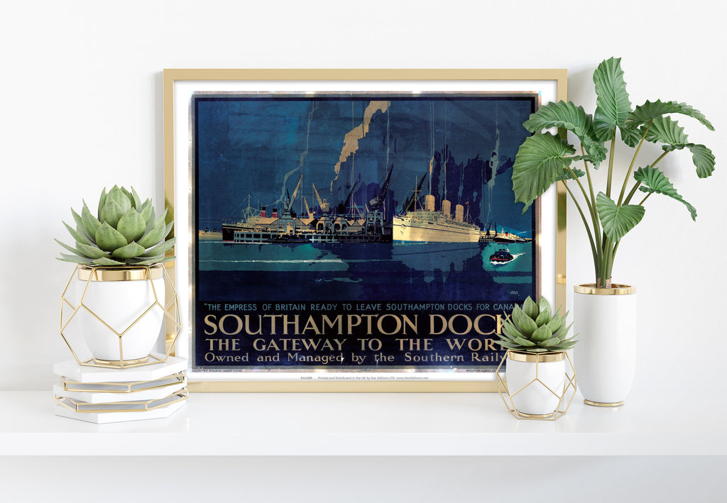 Southampton Docks - Gateway To The World - 11X14inch Premium Art Print 