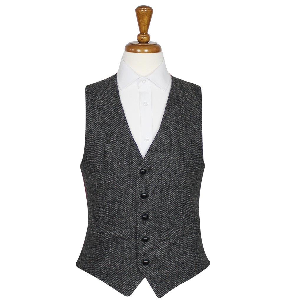 Harris Tweed Jacket | Grey w/ Cinnamon Check 