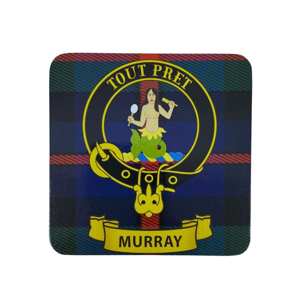 Murray Clan Crest Cork Coaster Scottish Shop Macleods Scottish Shop