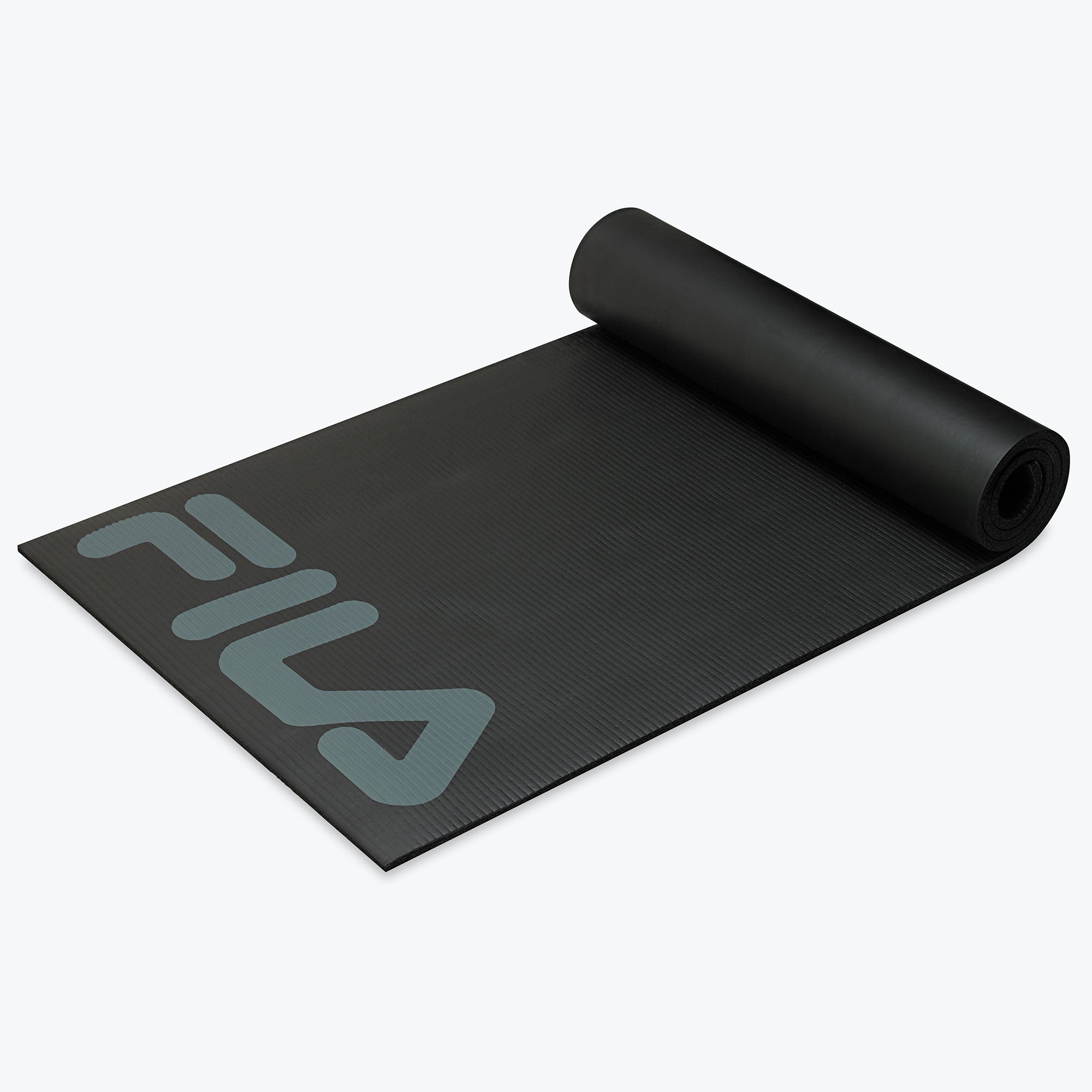 black fitness mat