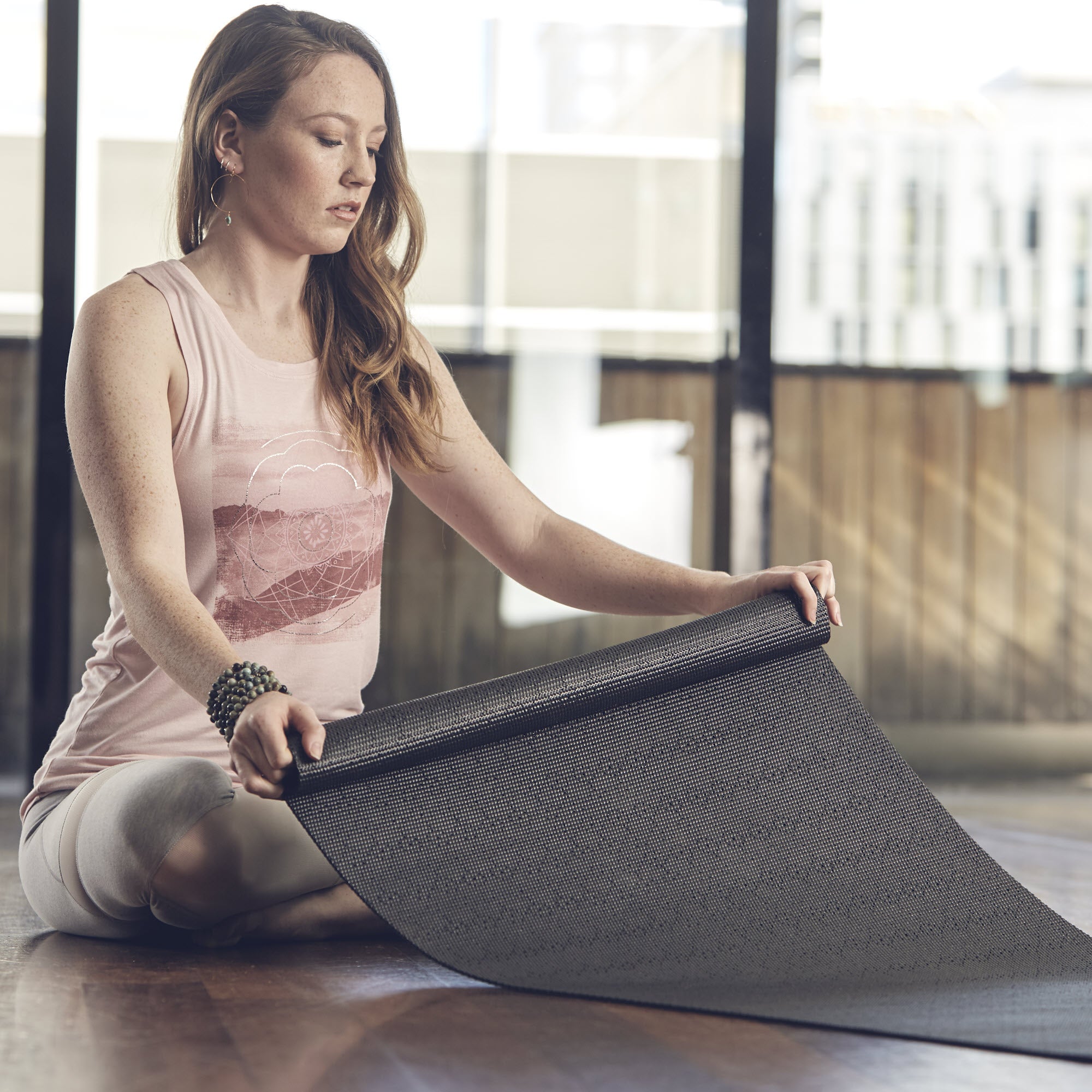 gaiam breathable yoga mat