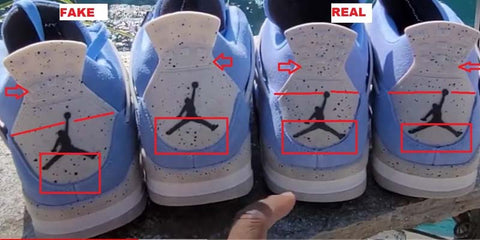 how to tell if jordan 4 unc are fake
