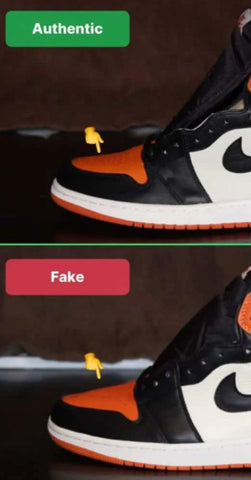 how do you know if a jordan 1 is fake