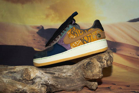 texas af1 nike pattern travis scott sneaker