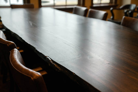 Live Edge Oak Conference Table in City Hall