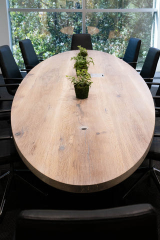 Oval Oak Conference Table