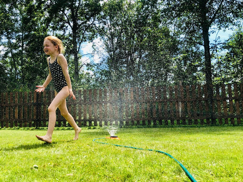 Play outside with a hose