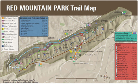 Red Mountain Park Trail Map