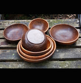 Coconut Wood 7 Set Serving Bowls,Serving Dishes,Wooden Serving Platter - AsianWoodCraftUK