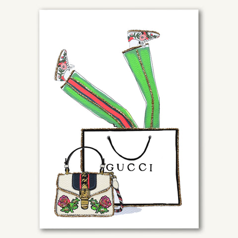 Drawing a Gucci bag 