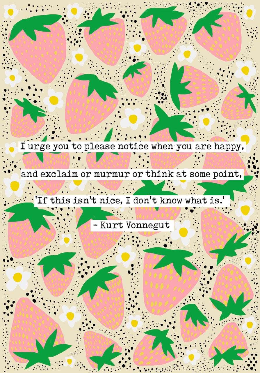 Kurt Vonnegut Quote Print Verrier Handcrafted Verrier Handcrafted