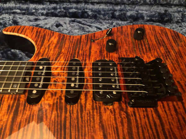 ESP USA Custom Shop M-III Tiger Eye AAAA Flametop Electric Guitar