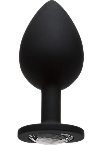 Squeeze-It Squeezable Silicone Anal Plug, Medium - Black