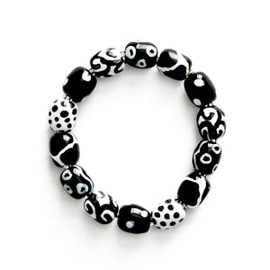 Kazuri Monochrome Symphony Bracelet - Zuri