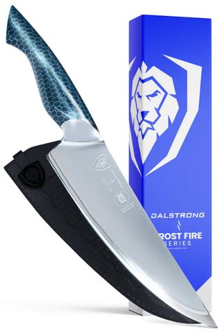 Chef's Knife 8" Limited Edition | Blue Honeycomb Handle | Frost Fire Series Arctic Ocean Edition | NSF Certified | Dalstrong