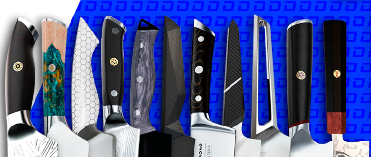 Different Dalstrong knives.