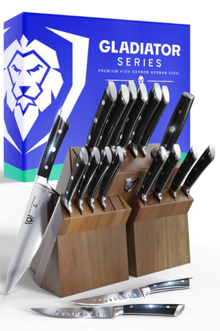 18 Piece Colossal Knife Set with Block | Gladiator Series | Knives NSF Certified