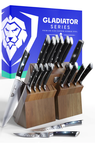 18 Piece Colossal Knife Set with Block Gladiator Series | Knives NSF Certified