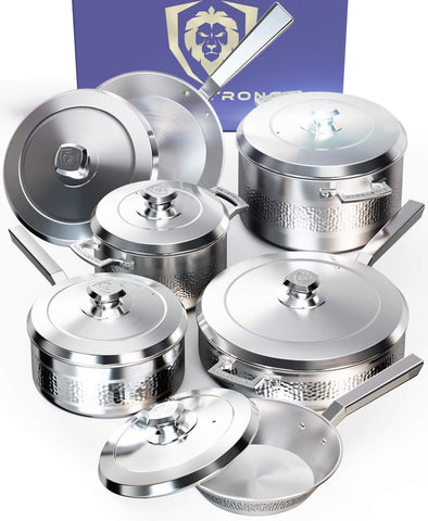 12-Piece Cookware Set | Silver | Avalon Series | Dalstrong ©