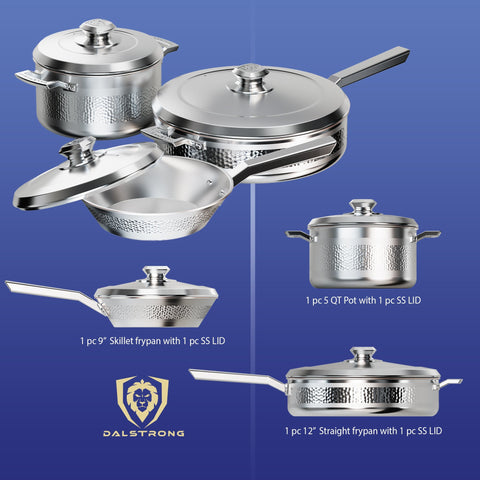 Avalon 6pc Silver Cookware Set
