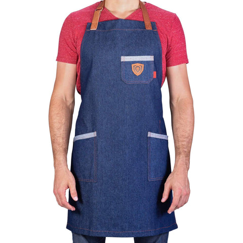 Cedar Blue Denim Apron - Top-Quality Kitchen Essential