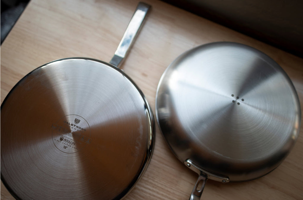 dalstrong and misen cookware upside down