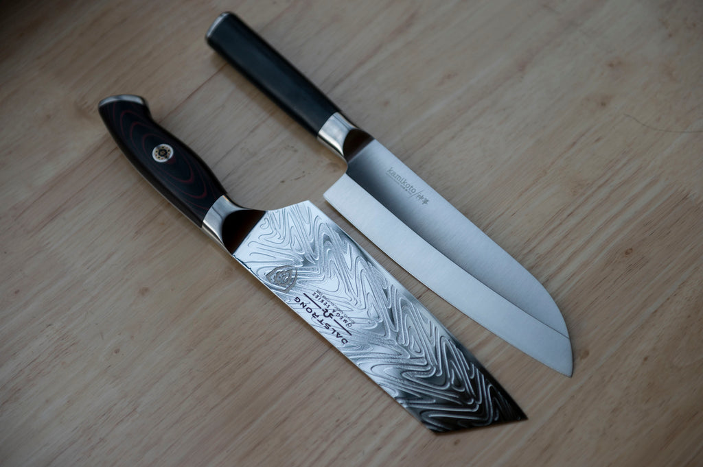 Kamikoto Kuro Series 3 Pc Knife Set Wooden Case Black w/Silver