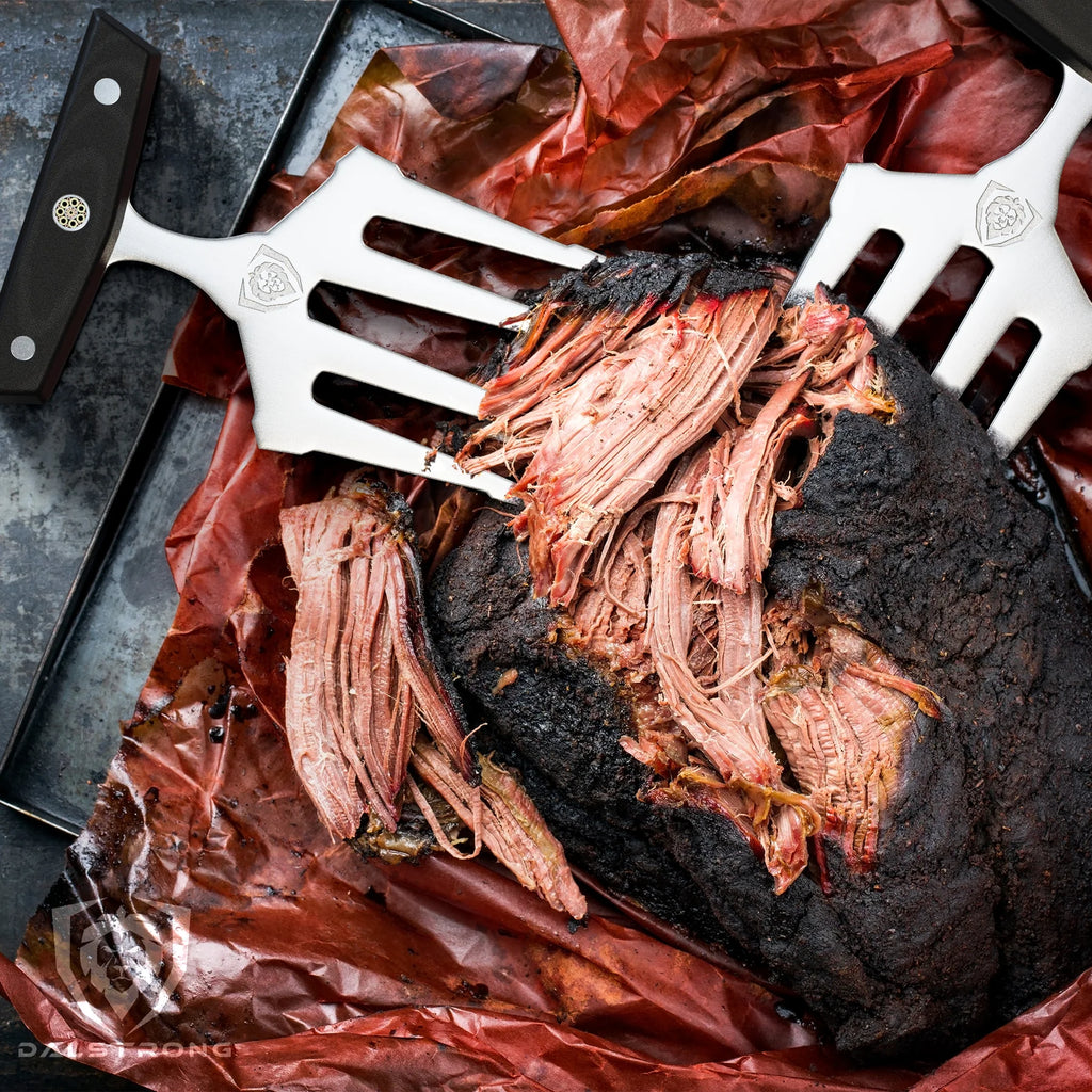 A photo of a brisket shredded with the Meat Shredding Claws | Dalstrong