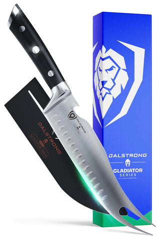 BBQ & Pitmaster Meat Knife 8" with Forked Tip & Bottle Opener | Gladiator Series | NSF Certified | Dalstrong