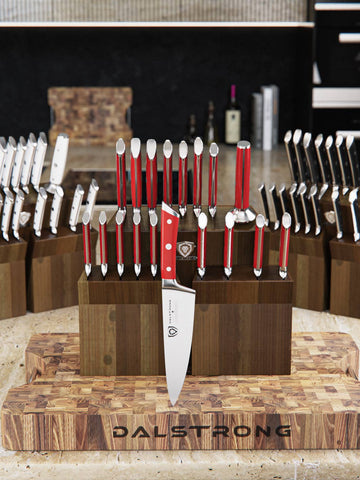 Knife Set Block | 18 Piece | Gladiator Series | Dalstrong Red