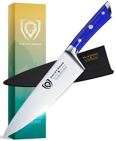 Chef's Knife 8" Blue Handle | Gladiator Series | NSF Certified | Dalstrong