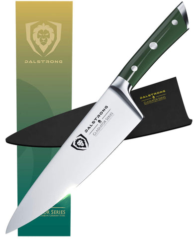 Dalstrong Gladiator Series 8” Chef Knife with Army Green Handle
