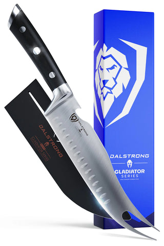 Gladiator Series BBQ & Pitmaster Meat Knife 8" with Forked Tip & Bottle Opener
