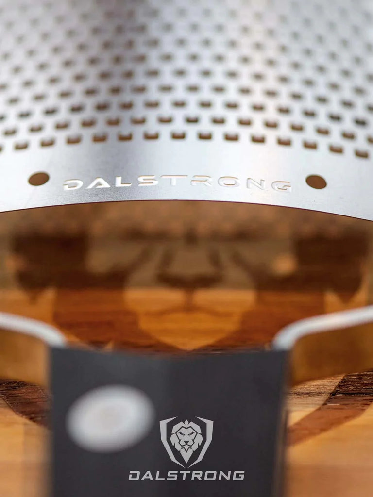 A close-up photo of the Professional Fine Wide Cheese Grater | Dalstrong