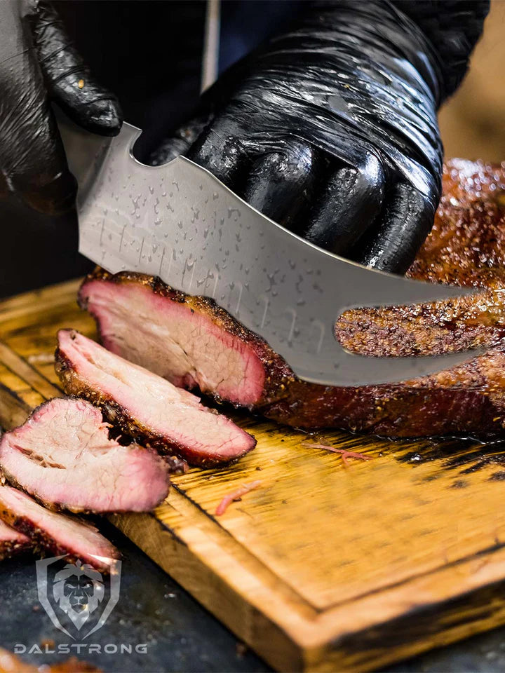 Slicing brisket using the Shogun Series ELITE Pitmaster BBQ & Meat Knife 6.5"