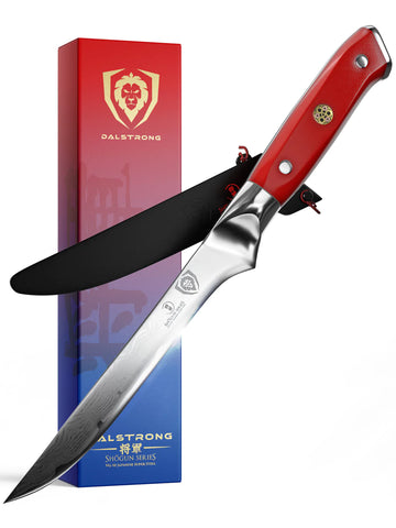 Boning Knife 6" Crimson Red ABS Handle | Shogun Series