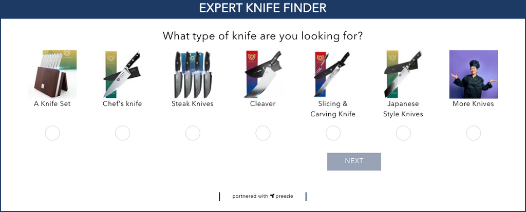 Dalstrong Expert Knife Finder