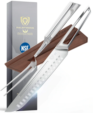 Carving Knife & Fork Set 9" Crusader Series | NSF Certified | Dalstrong ©